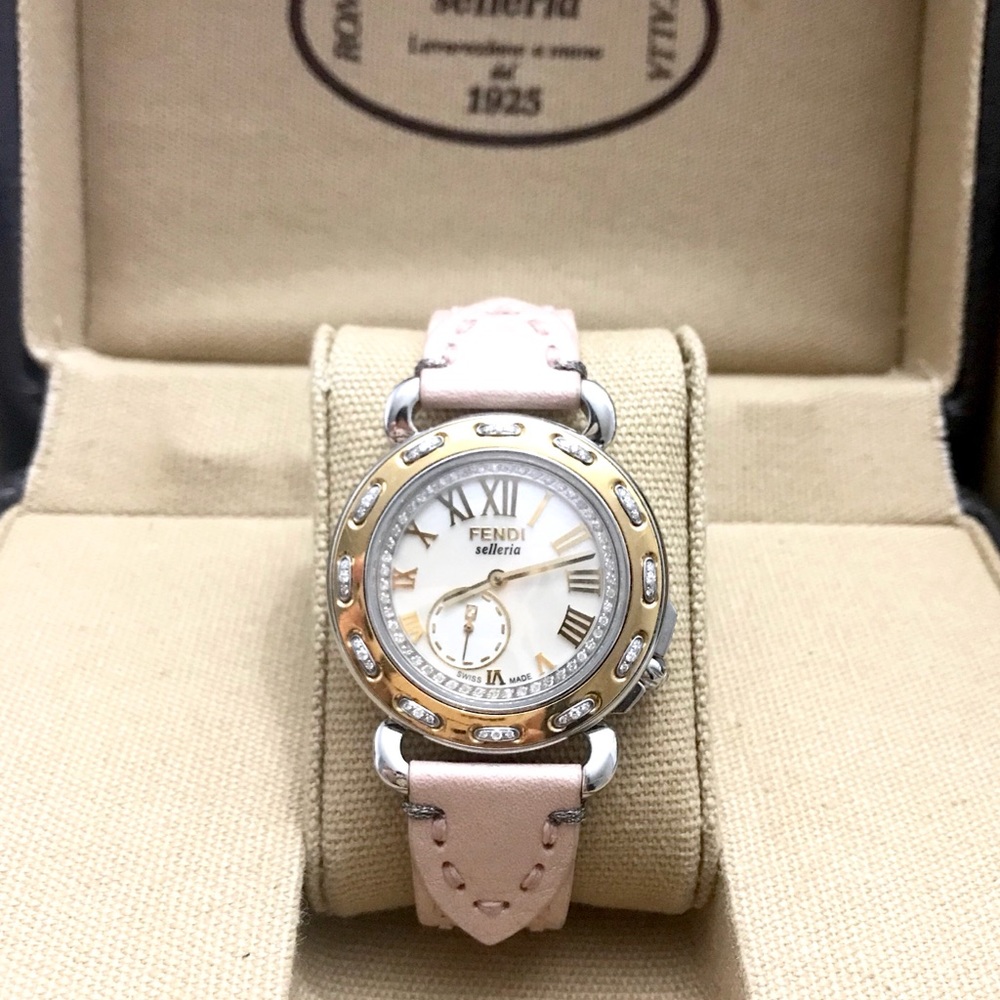 Auth $5800 diamond Fendi Selleria watch inbox